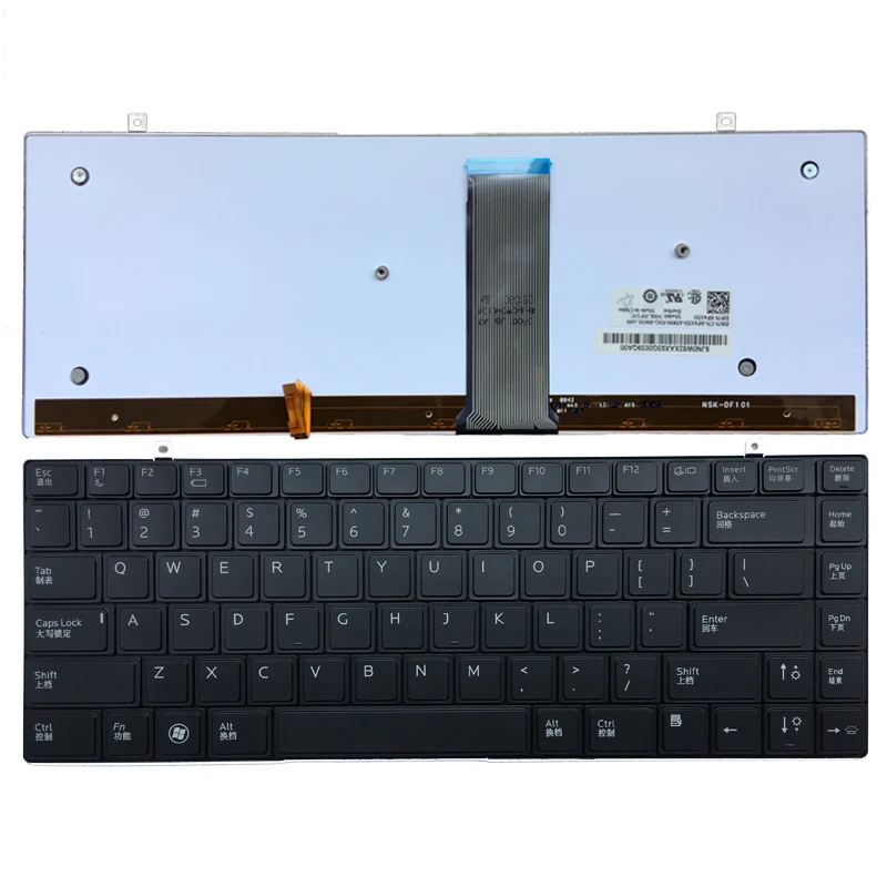 Tastiera Us Laptop Per Dell Per Studio Xps 13 16 1340 1640 1645 1647 1650 Retroilluminata