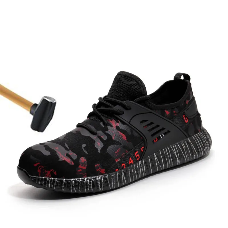 

2019 winter new style Work shoes with steel toe cap indestructible shoe swaterproof Safety shoes Men Steel Toe cap anti-smashing