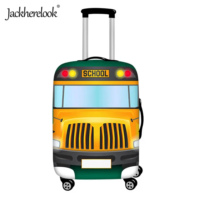 HN1312 Jackherelook Чехол для багажа желтый школьный автобус дорожный костюм чехол защитные чехлы эластичный чехол на колесиках защита от пыли и дождя - Цвет: HN1312