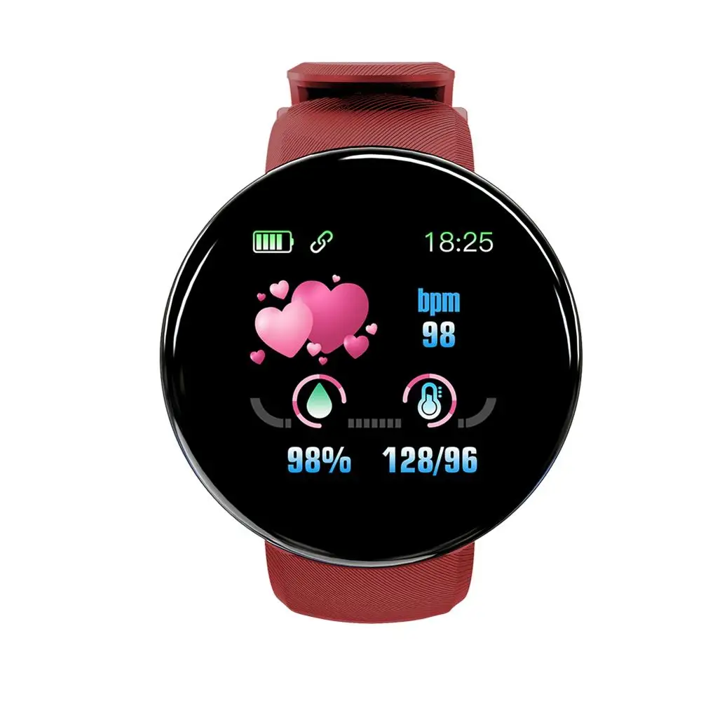 D18 Smart Bracelet Blood Pressure Heart Rate Monitor Wristband Waterproof Fitness Bracelet Valentine's Day Gift