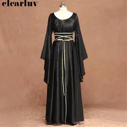 Robe De Soiree винтажные вечерние платья с длинным рукавом T460 черные женские вечерние платья с круглым вырезом 2019 нового размера плюс вечерние