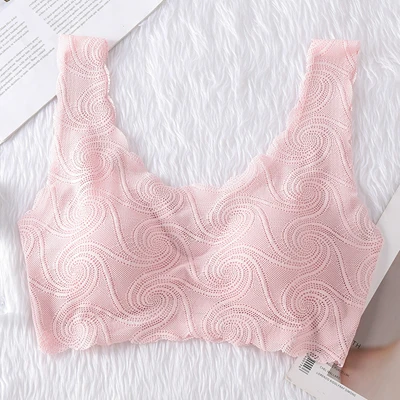 Queenral бесшовные бюстгальтеры для женщин нижнее белье отжимать Bralette дышащий спальный Бюстгальтер BH s m l xl размер бюстгальтер без проволоки - Цвет: 158 pink