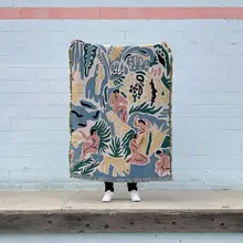 Нордический INS хлопок девственный лес одеяло Досуг одеяло диван полотенце Ковер покрывало одеяло один диван с обивкой из гобелена коврик