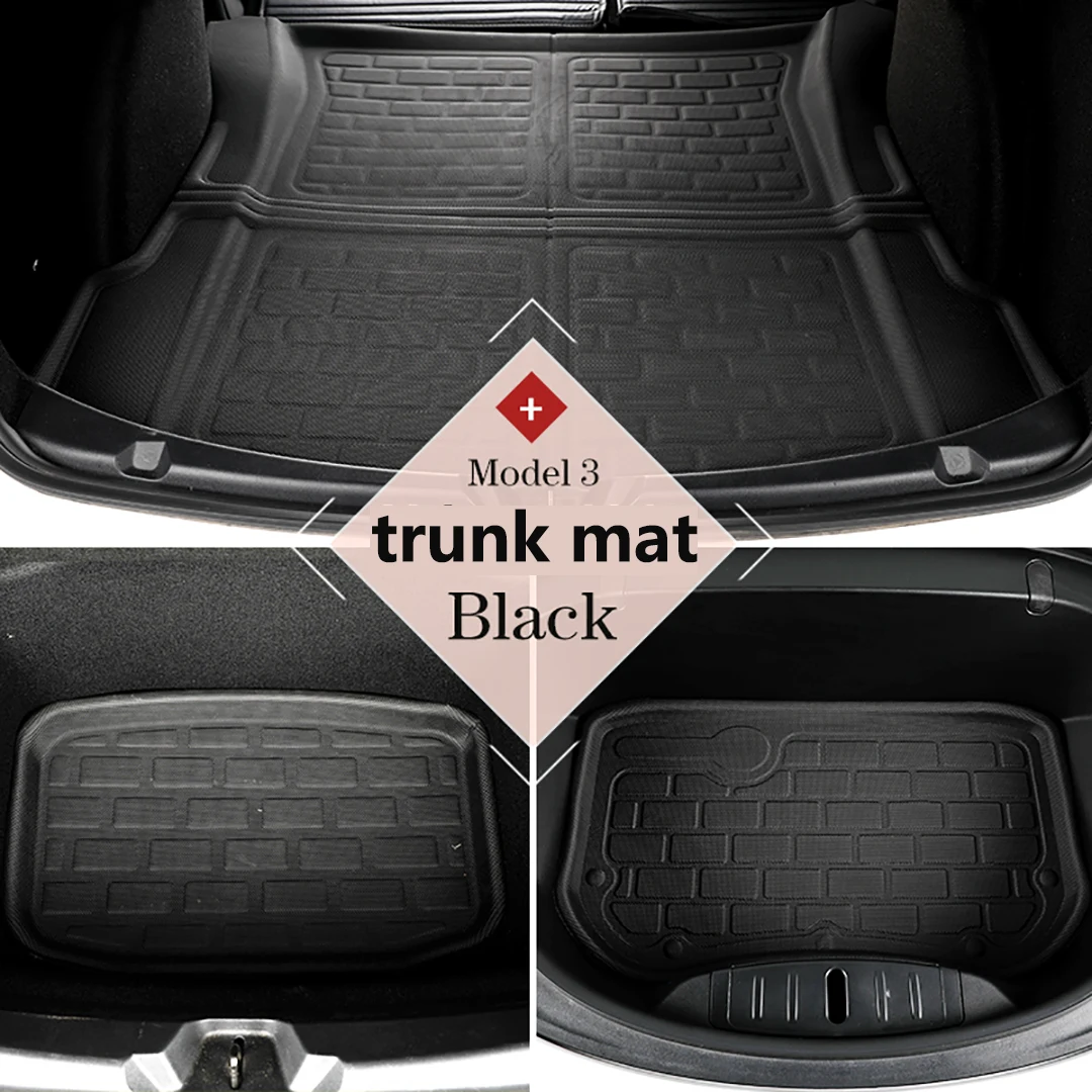 Fully Surrounded Special Foot Pad For Tesla Model 3 Waterproof Non-Slip Floor Mat TPE XPE trunk mats Accessories Mat -
