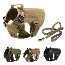 

1000D Nylon Tactical Dog Harness Pouches Elastic Vests Quick Release Pet Clothes Outdoor Dog T-Shirt Coat Molle Training Vest