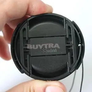 1PC Universal Snap-On Front Lens Protection Protect Cover With Anti-lost Rope For Sony Canon Nikon 55mm SLR Camera Lens Cap