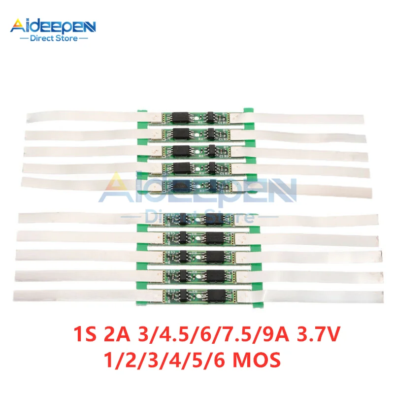 1S 2A 3/4. 5/6/7,5 9A 3,7 V 18650 Защитная плата для литиевых батарей Защита от избыточного разряда короткого замыкания защита 1/2/3/4/5/6 MOS