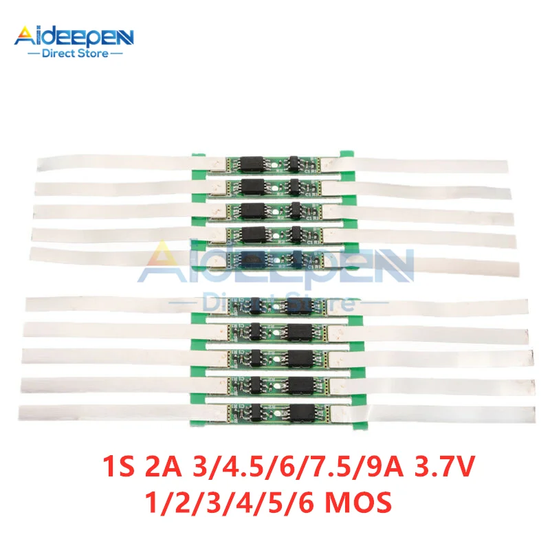 Защитная плата для литиевых батарей 18650 1S 2A 3/4 5/6/7 5/9A 3 7 В защита от перезарядки и