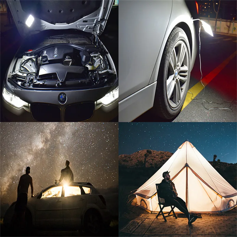 

portable USB connector 20W LED Panel Light uber double color Bulb magnetic base home COB emergency lamp work light rechargeable
