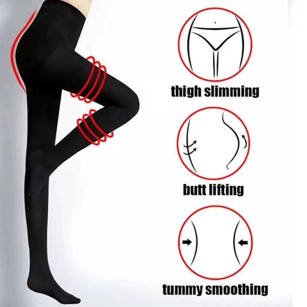 2Sizedown Compression Pantyhose Sculpting Sleep Leg Shaper Socks Funny Cute Women Socks Calcetines Mujer C1211