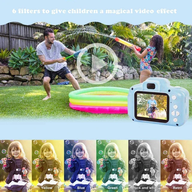 Children Kids Camera Portable Selfie Digital Video Recorder with 32GB Memory Card Toy for Girls Boys Xmas Birthday Gifts 4
