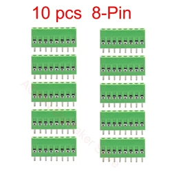 Bornier PCB à 8 broches, pas de 2.54mm, connecteur à vis de montage 150V 6A, 10 pièces 