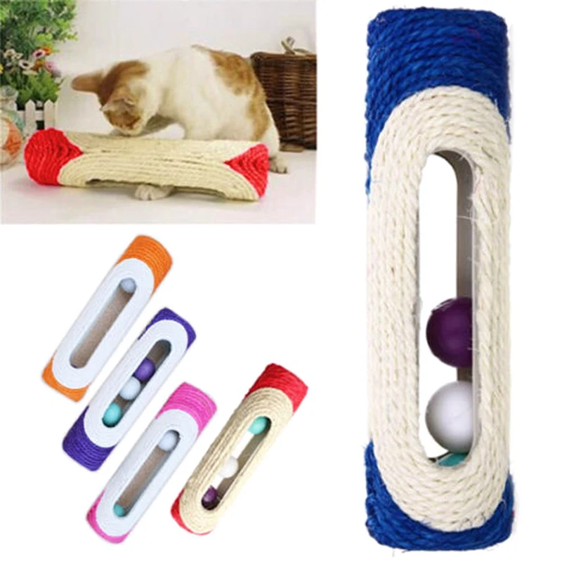 

Cat Scratcher Roll Tunnel Sisal Ball Cat Interactive Toys Trapped With 3 Ball Training Scratching Toys For Cat Katten Speelgoed