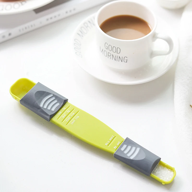 2pcs Adjustable Measuring Spoon (130ml & 30ml) With Measurement Marking,  Suitable For Kitchen