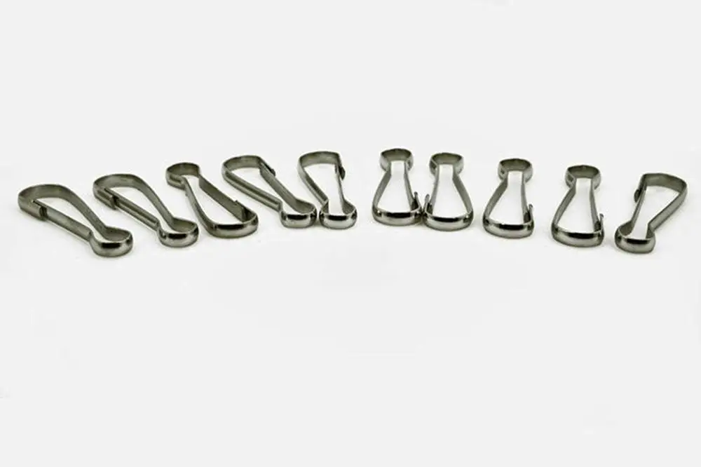 ( Pack of 10 Pcs ) Metal Flag Pole Clip Snaps Hook Flag Pole Attachment For Pet Dog /Rat Hammocks/Bird Cage/Jewelry/Toy/Fishing