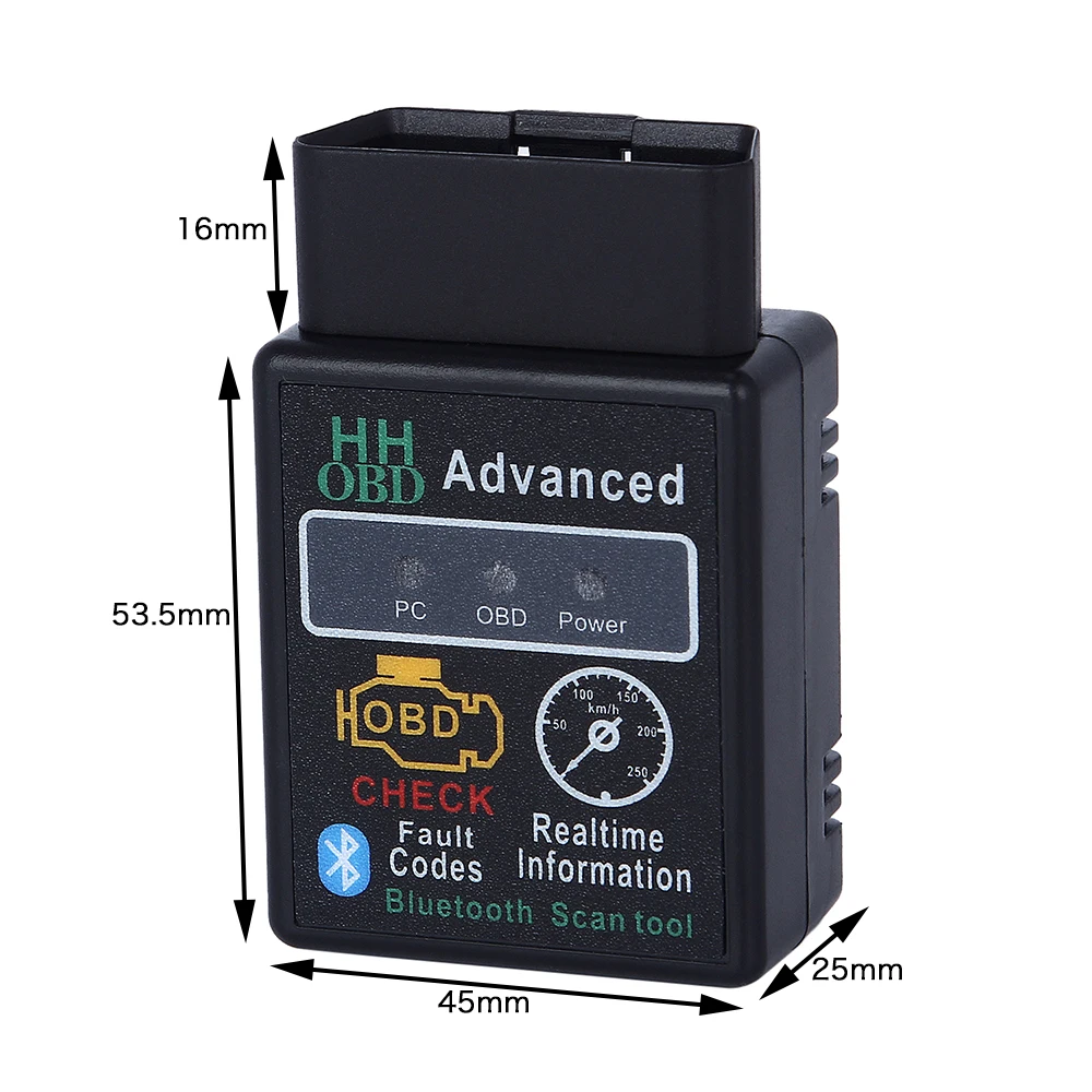 10 шт./лот Авто ELM327 HH Android Bluetooth OBD 2 OBD диагностический сканер elm 327 интерфейс адаптера V1.5 для Android