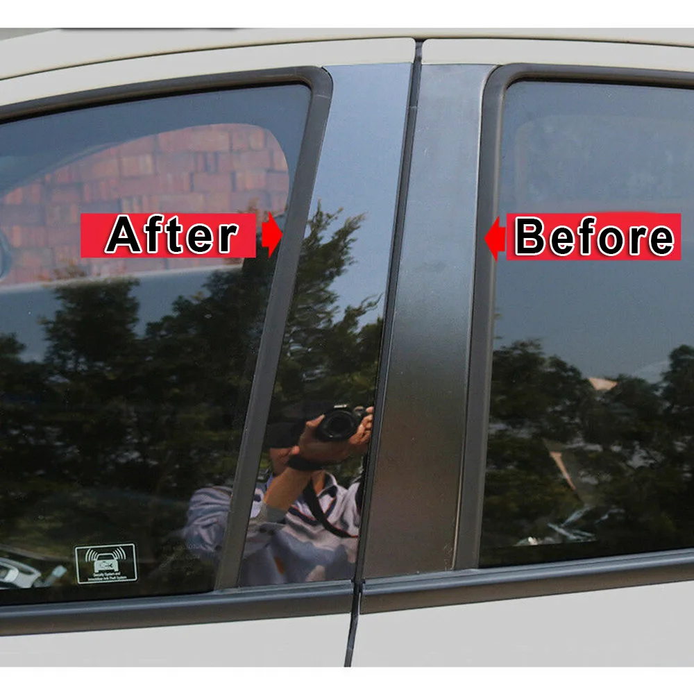 8 шт./компл. двери автомобиля окно столб полированная отделка Стикеры s для Nissan Altima 13-18 шт Пластик автомобиля Стикеры автомобильные аксессуары