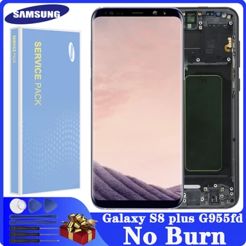

Original S8 plus Display Screen For SAMSUNG Galaxy S8 PLUS G955 G955F LCD Touch Screen Replacement Digitizer Assembly with frame