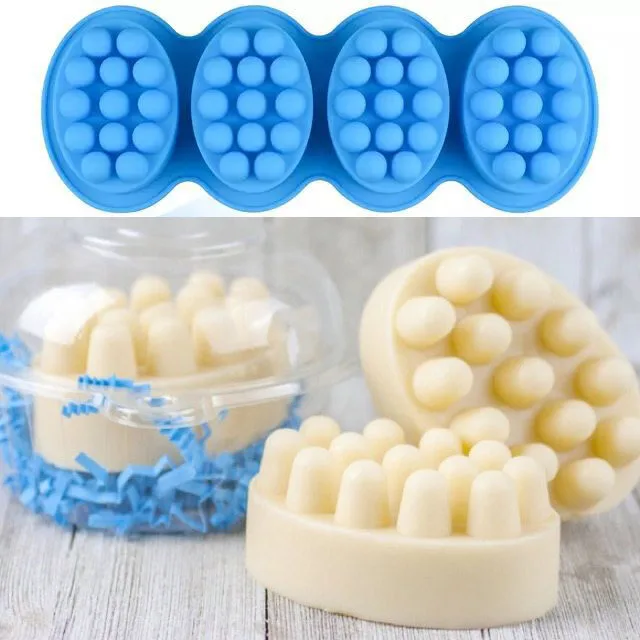 Силиконовые формы для мыла ручной работы 4 полости Массажная терапия инструменты
