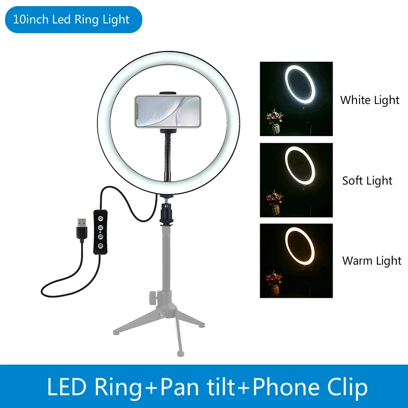 Кольцевая лампа дополнительный свет якорь мобильный телефон живая фотография Автоспуск лампа поляризационный затемнение светодиодный