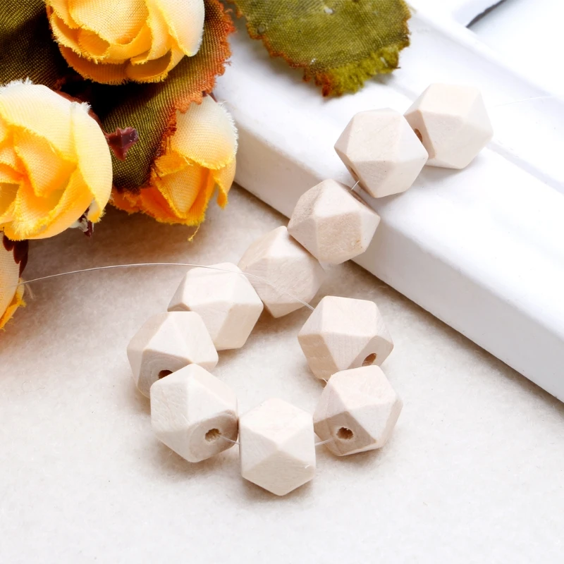 10 шт деревянная Геометрическая естественные необработанные бусины для