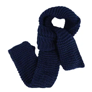 Женский вязаный шерстяной шарф, осенний зимний женский кашемировый вязаный шарф, теплый мягкий шерстяной кашемировый вязаный женский шарф - Цвет: Navy Blue