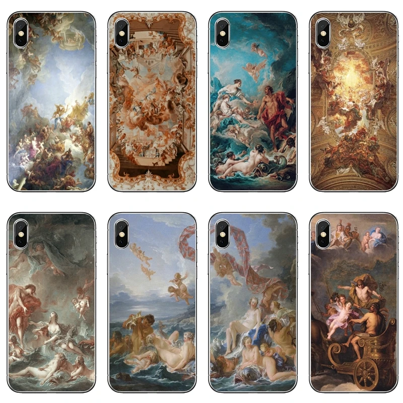 art European mural oil painting phone case For Samsung Galaxy Note 10 9 8 5 4 S10E S10 Lite S9 S8 S7 S6 edge Plus S5 S4 S3 mini | Мобильные