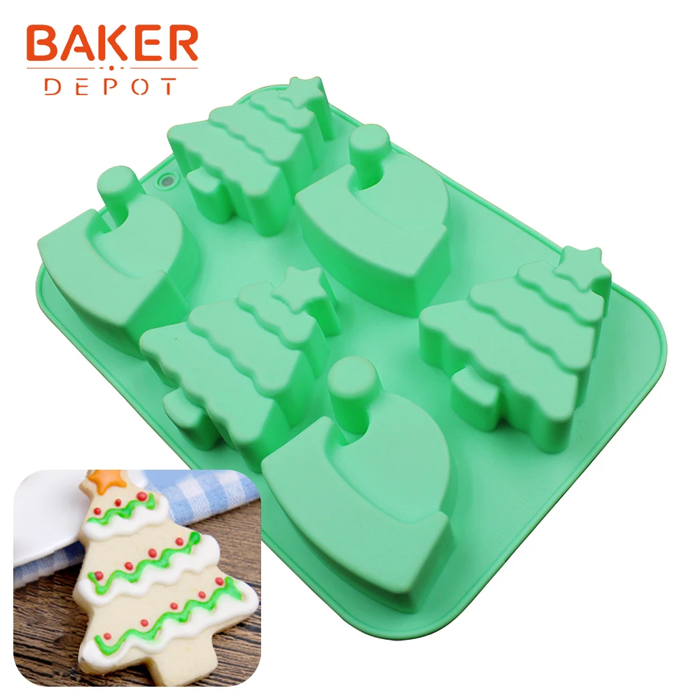 BAKER DEPOT, инструмент для выпечки тортов, силиконовая форма для мыла, Рождественская елка из смолы, форма шляпы, форма конфет, форма шоколада, украшение для хлеба, торта