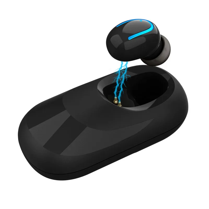 Солнечные меняющиеся мини беспроводные Bluetooth наушники спортивные односторонние Универсальные наушники вкладыши наушники для iPhone 40NOV7