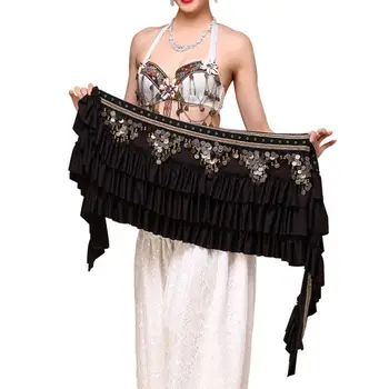 

Belly Dance Waist Chain Retro Color Ding Copper Coin Hip Towel Loud And Long Waistband Tribal Belts