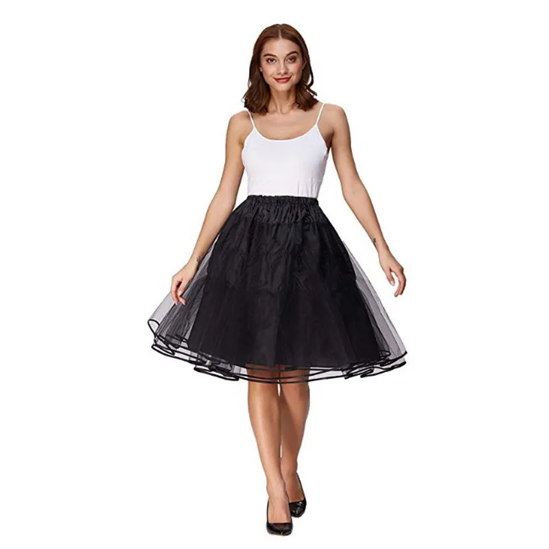 summer elegant lady multi-layer mesh skirt multi-color slim soft casual knee-length tulle skirt petticoat banquet party costume