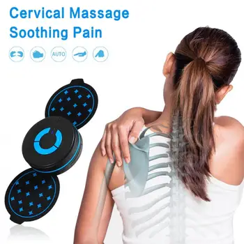 

Neck Massage Sticker Portable Women Men Mini Electric Cervical Massage Stimulator Pain Relief Body Relaxation Health Care Device