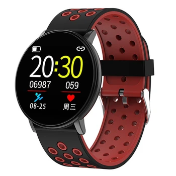 

W8 Custom Dial Dynamic Heart Rate Sport Message Push Bluetooth Magnetic Dock Clamp Charger Smart Watch Red
