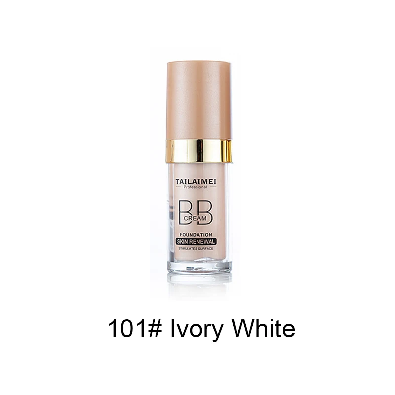 101 Ivory White Макияж основа для лица жидкий Осветляющий BB крем увлажняющий отбеливающий консилер с масляным контролем водостойкая Жидкая Основа косметика - Цвет: 101 Ivory White