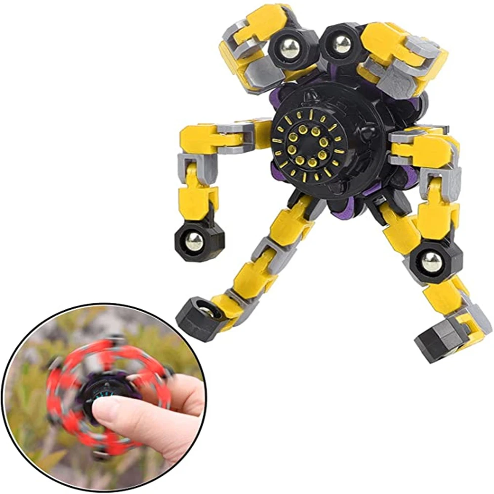 Fidget Gyro Spinner Toys Sensory Deformable Fingertip Pop Finger Spinners  Robot Chain Transformable Spin Gift Stress Relief Toy - Gags & Practical  Jokes - AliExpress