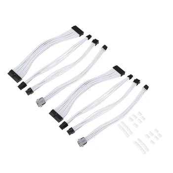 

HOT-Basic Extension Cable Kit, 1Pcs Atx 24Pin/Eps 4+4Pin/Pci-E 8Pin/Pci-E 6Pin Power Extension Cable