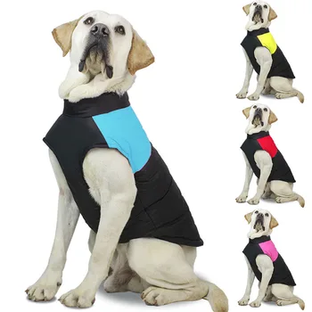 

Solid Pet Clothes Winter Warm Coat For Large Dogs Labrador French Bulldog Waterproof Padded Vest Down Jacket Big Dog Costume 5XL
