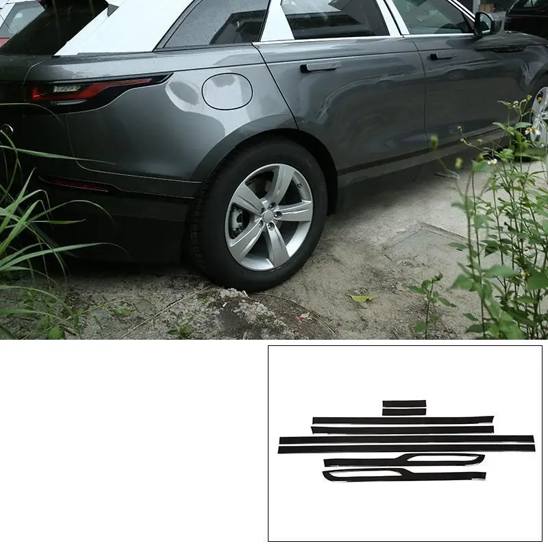 MODEL B Автомобильное зеркало на выходе для кузова, кондиционер, автомобильный хромированный модифицированный стикер для стайлинга автомобиля 18 19 для Range Rover Velar - Цвет: MODEL B