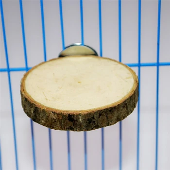 

Newest Wooden Round Squirrel Parrot Bird Cage Stand Platform Jumping Board Pet Bird Toy pet supplies