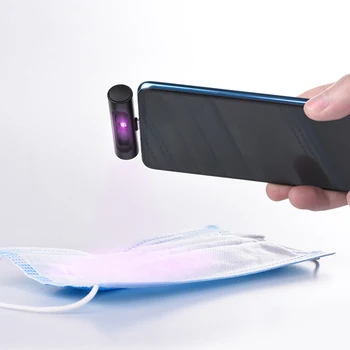 

HOCO Mini Portable UVC Disinfection UV LED light mobile phone USB interface plug power Handheld Sterilize UVC 270nm for Xiaomi