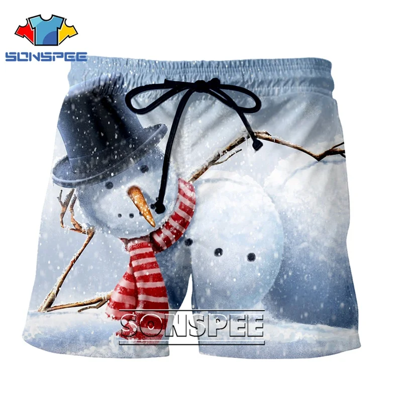 6 Fashion punk xmas shorts casual anime men women Christmas leisure streetwear shirt sports Harajuku Beach Santa Claus Sweatpants - Цвет: 6
