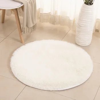 

Yoga Living Room Carpet Kids Room Rugs Soft and Fluffy Warm,black Red Color Custom Size, Diameter 60,80,120,140,160,200cm