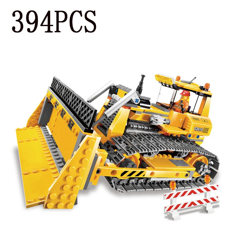 Legoed technic toy 7685 City Construction Bulldozer Small Dozer Model Car Building Block Brick Legoing Toy Christmas Gift