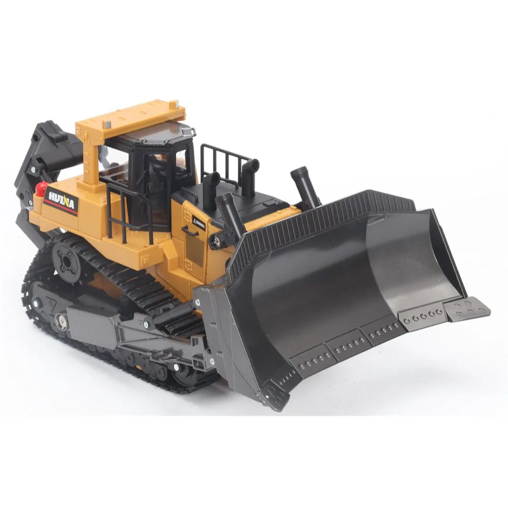 1/16 RC Bulldozer Truck Model Alloy Machine Car Gift 2.4G 9CH Radio Control Enjoyable Toys For Kids Adults HobbyToki HUINA 1569 2