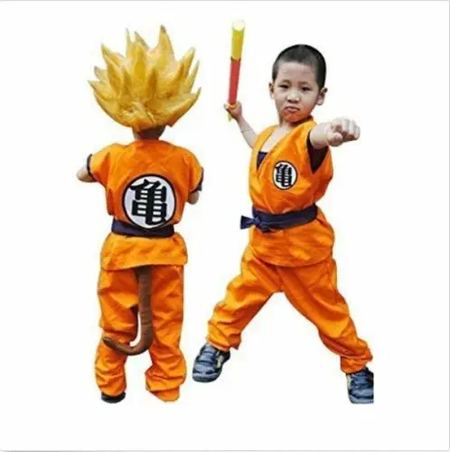 Dragon Ball Z Son Goku Косплей Набор Хэллоуин вечерние костюмы для мальчиков Жемчуг дракона косплей подарок