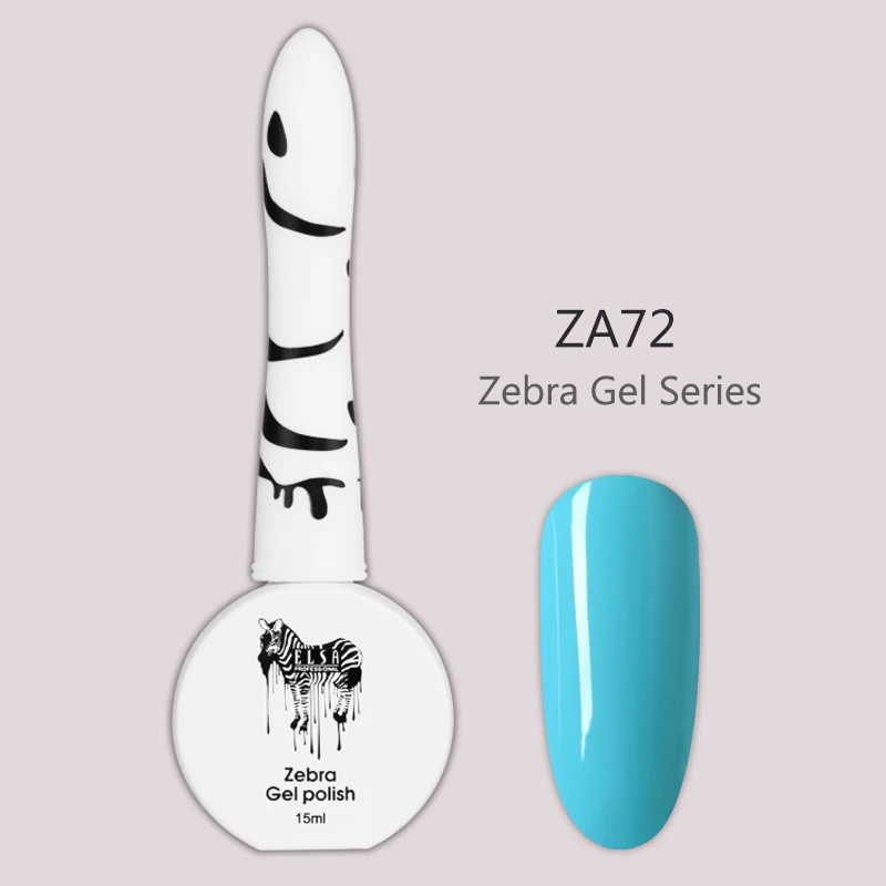 Elsa 15 мл Зебра Гель-лак для ногтей 72 цвета долговечный Гибридный замачивающийся Гель-лак Зебра краска для ногтей Гель-лак Корабль из России - Color: ZA72