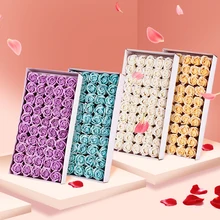 Мыльные розы 50 шт., мыло, голова розы, искусственные цветы, красота, свадьба, день Святого Валентина, подарок, свадебный букет, диаметр 5 см, украшение для дома