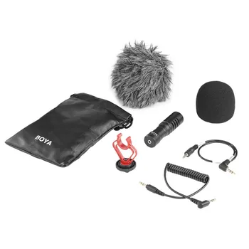 

Lightweight Condenser Microphone Universal Mini Portable Wired Uni-directional Mic SLR Camera Phone Accessories Live Broadcast