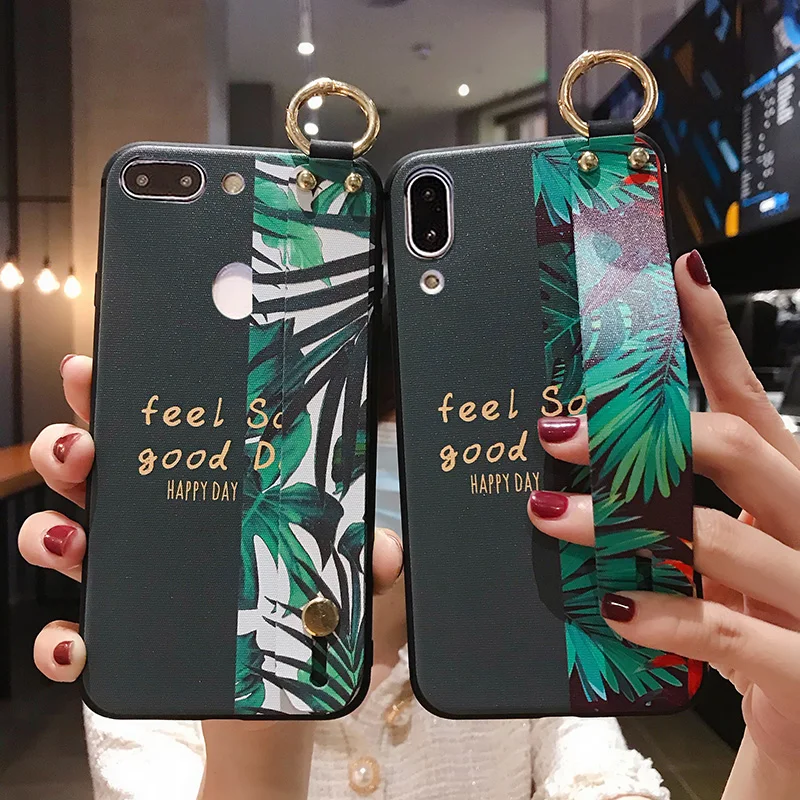 Чехол для телефона из ТПУ с ремешком на запястье Huawei Mate 20 10 Pro 30 Lite P20 P30 P40 Honor 30Pro