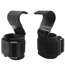 Хит-фитнес тяжелая атлетика Сверхпрочные Крючки с Неопреновая подкладка для тренажерного зала повязки на запястье лучший силовой комплект для занятий тяжелой атлетикой